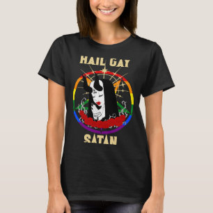 T-shirt Hail Gay Satan LGBT Goth Gay pride satanique 1