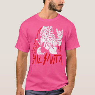 T-shirt Hail Père Noël Sleigher Lourd Metal Noël Noël Noël