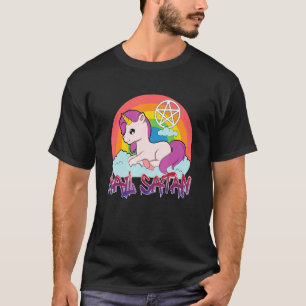 T-shirt Hail Satan Unicorn Texte Humour joyeux plaisanteri