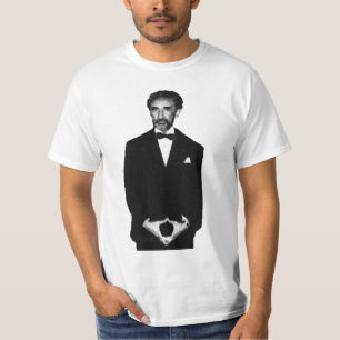 T-shirt Haile chemise noire et blanche de Selassie de