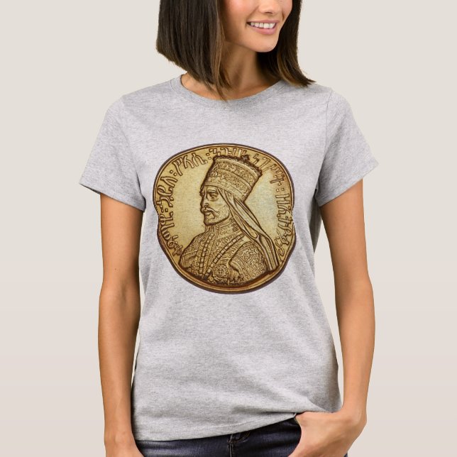 T-shirt Haile Selassie Empire of Ethiopia Rastafar (Devant)