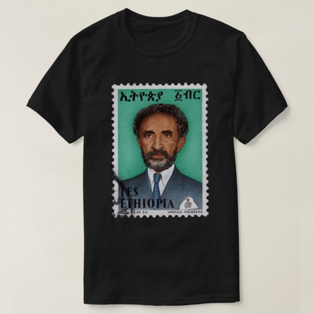 T-shirt Haile Selassie Empire of Ethiopia Rastafar (Design devant)