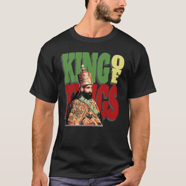 T-shirt Haile Selassie King Rastafarian (Devant)