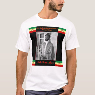 T-shirt Haile Selassie le lion de Judah, Jah Rastafari