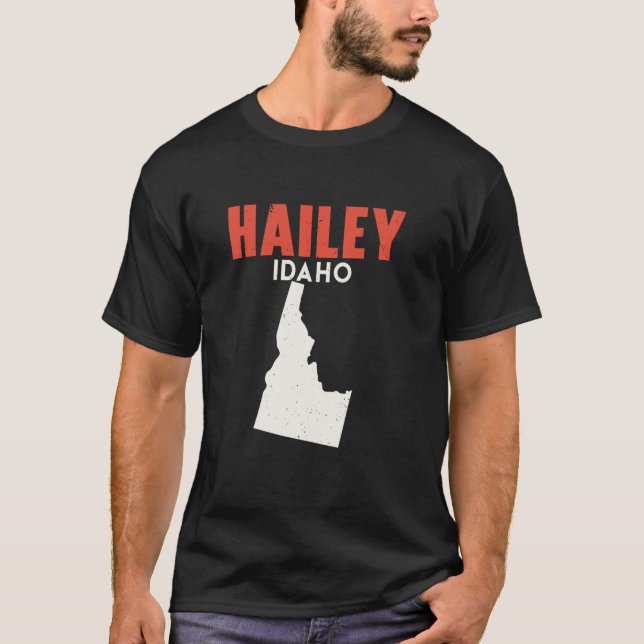 T-shirt Hailey Idaho USA State America Travel Idahoan (Devant)