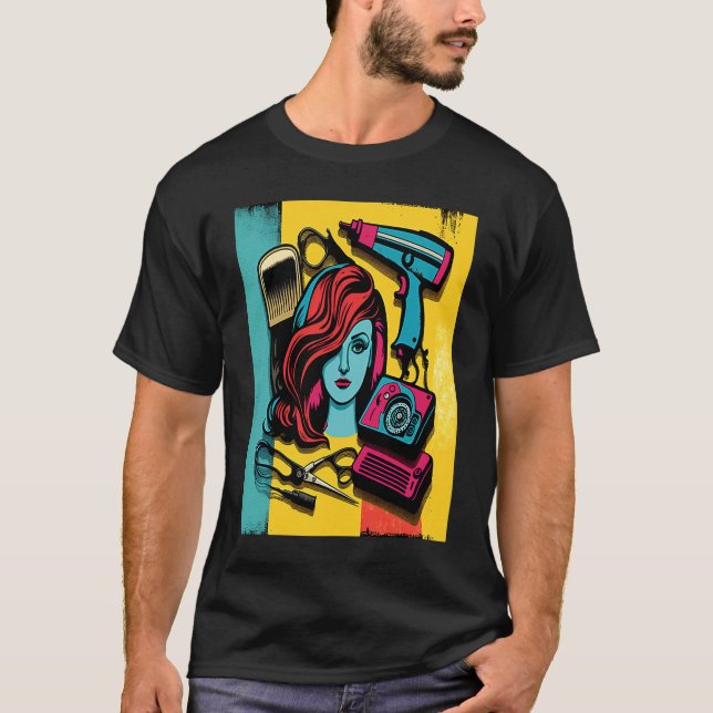 T-shirt Hairdresser Mom Pop Hair Stylist Mom  2 (Devant)