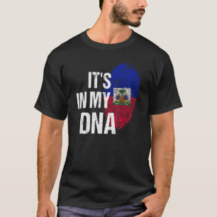 T-shirt Haïti C'Est Dans Mon Dna Fingerprint Haïti Flag Pr