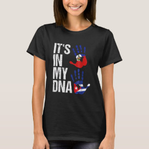 T-shirt Haïti Cuba C'est dans mon Adn Haïti Drapeau Cubain