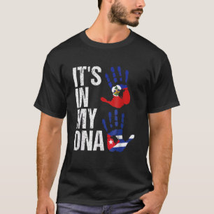 T-shirt Haïti Cuba C'est dans mon Adn Haïti Drapeau Cubain