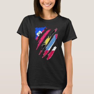T-shirt Haïti Drapeau Antigua&Barbuda Gros Patriot Pays S