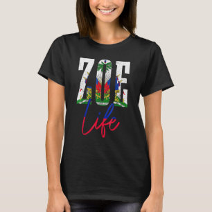 T-shirt Haïti Drapeau Zoé Haïti Fierté de la vie haïtienne