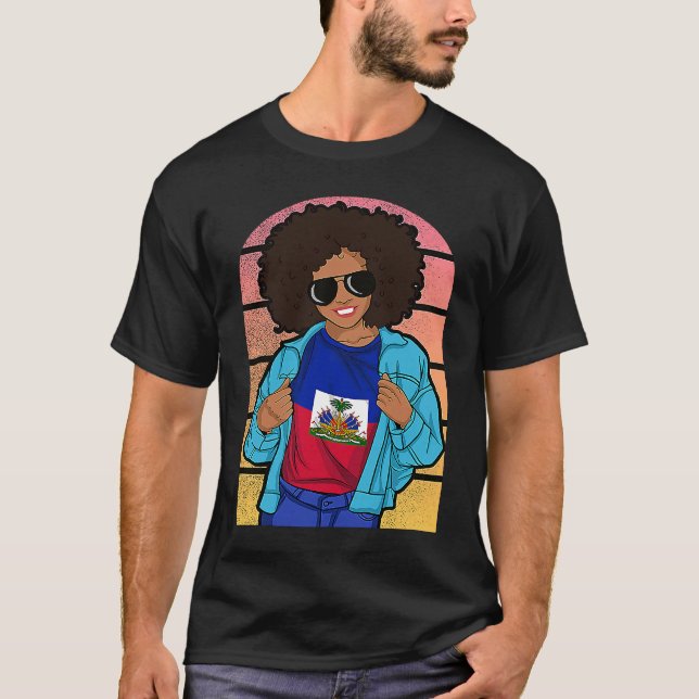 T-shirt Haiti Haitian Flag Day Creole Proud Woman Happy Ay (Devant)