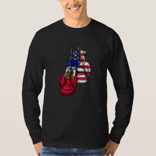 T-shirt Haïti Haïtien Amérique États-Unis Combo ADN Mixte