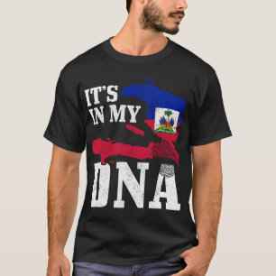 T-shirt Haïti Il_s dans mon ADN empreintes digitales Haïti
