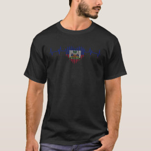 T-shirt Haïti vintage Drapeau battement de coeur Fière Haï