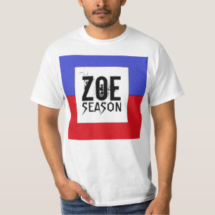 T-shirt haïtien de saison de Zoe de drapeau