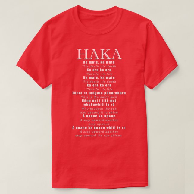 T-shirt Haka Union de rugby néo-zélandaise Maori Kiwi Cade (Design devant)