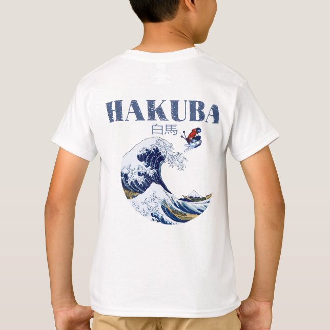 T-shirt HAKUBA Ski, Art Japonais Vintage (Dos)