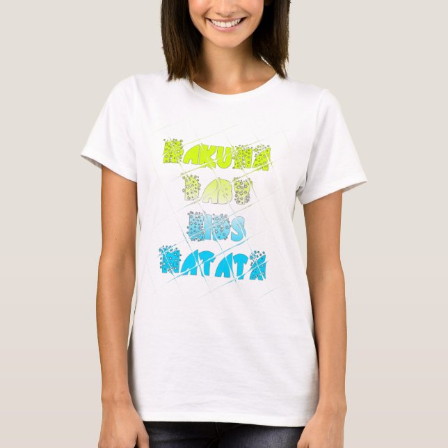 T-shirt Hakuna Matata Bébé Enfants Joyeuses Couleurs Art I (Devant)