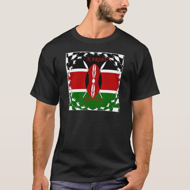 T-shirt Hakuna matata Karaibu Kenya (Devant)