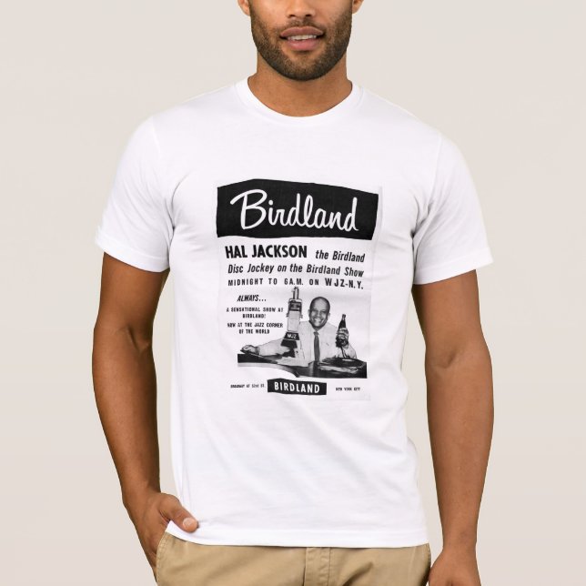 T-shirt Hal Jackson à Birdland B'way à la 52e (wht) (Devant)
