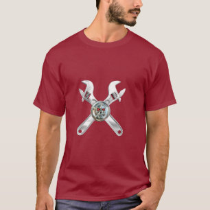 T-SHIRT HÂLE DE CHROME ET FENÊTRES CROISÉES
