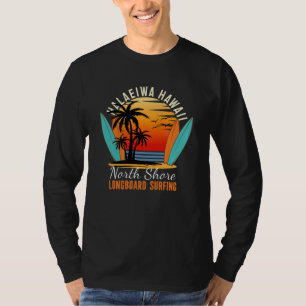 T-shirt Haleiwa Hawaii North Shore Longboard Surf