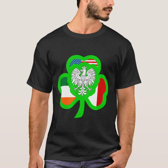 T-shirt Half Lish Half Irish All St.patrick Lish Irish Ame (Devant)