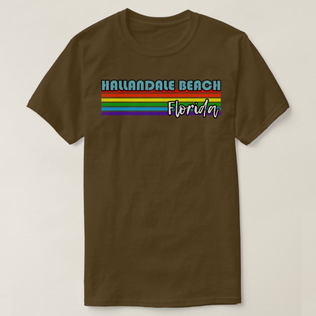 T-shirt Hallandale Beach Floride Pride Hallandale Beach L (Design devant)