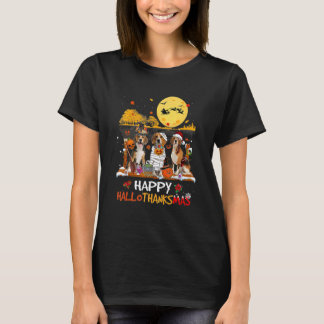 T-shirt Hallothanksmas beagle Halloween Thanksgiving