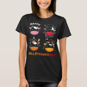 T-shirt Hallothanksmas de vache Joyeux Halloween Lover de 
