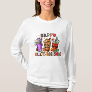 T-shirt Hallothanksmas Halloween Café Latte Merci