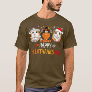 T-shirt Hallothanksmas Hamster Halloween Thanksgiving Chri