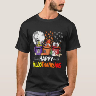 T-shirt Hallothanksmas heureux Nurse Coffee Drôle Hallowee