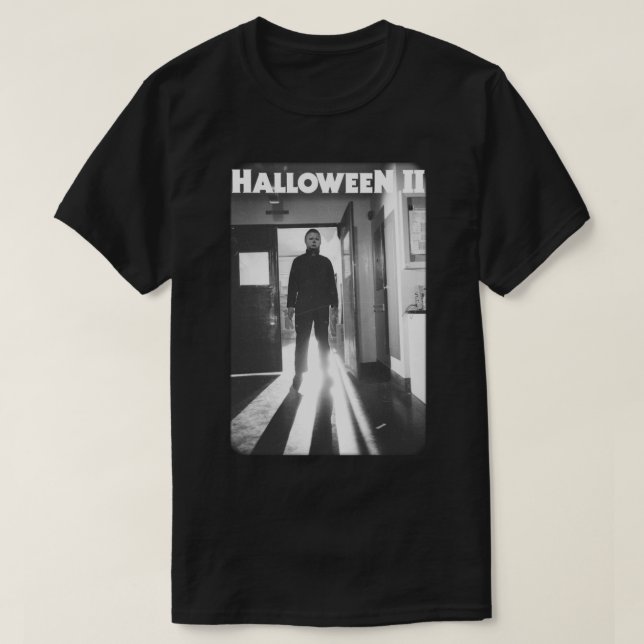 T-shirt Halloween 2 Michael Myers Poster Foulé Long Manche (Design devant)