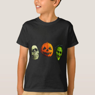 T-shirt Halloween 3 masques Shamrocks en argent