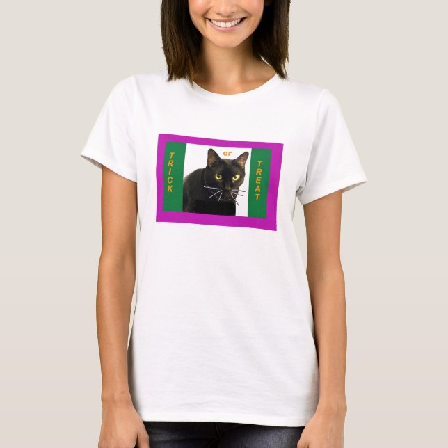 T-shirt Halloween a encadré le des bonbons ou un sort (Devant)