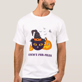 T-shirt Halloween à fourrure et militaire de sorcière