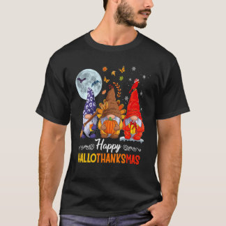 T-shirt Halloween Action de grâce Noël Heureux HalloThanks