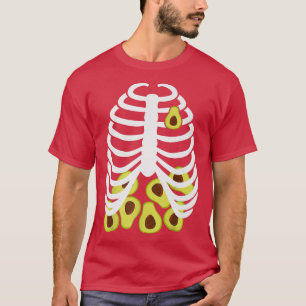 T-shirt Halloween Adult Youth Kids Costume Rib Cage Skelet