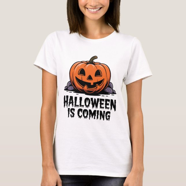 T-shirt Halloween arrive (Devant)