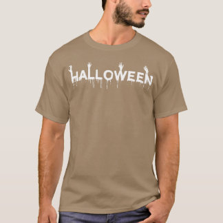 T-shirt Halloween avec ami des mains Zombie