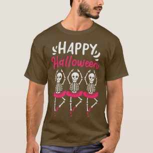 T-shirt Halloween Ballet Dancer Squelette Éffrayant