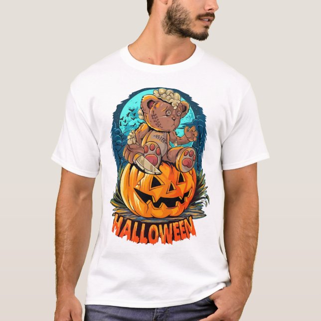 T-shirt Halloween Bear Killer (Devant)