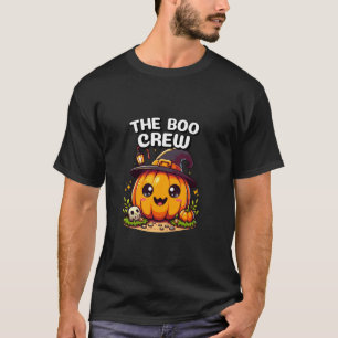 T-shirt Halloween Boo Crew Cute Citrouille Men Hall