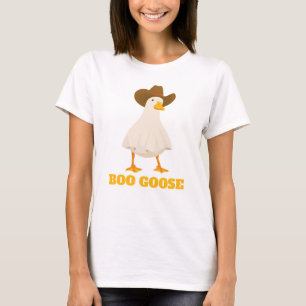 T-shirt Halloween Boo Goose Drôle mignon Fantôme Simple Am