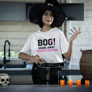 T-shirt Halloween BOO S'Effraie Du Cancer Du Sein