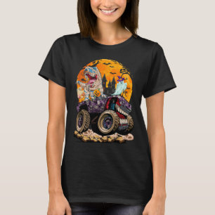 T-shirt Halloween Boys Dinosaur T rex Dino Citrouilles