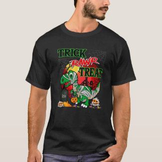 T-shirt Halloween Boys Trick Rawr Treat Dinosaur T Rex Kid