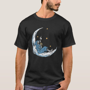 T-shirt Halloween Café Boire Squelette Crâne assis O